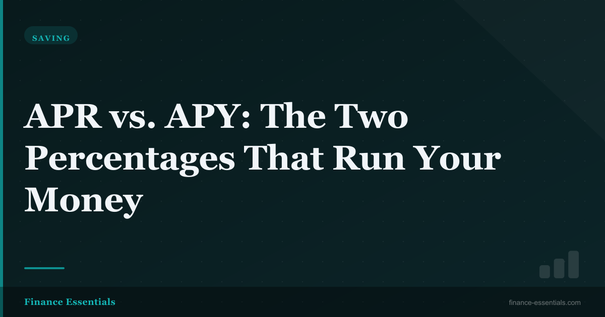 APR vs. APY: The Two Percentages That Run Your Money