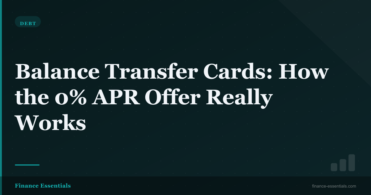 Balance Transfer Cards: How the 0% APR Offer Really Works