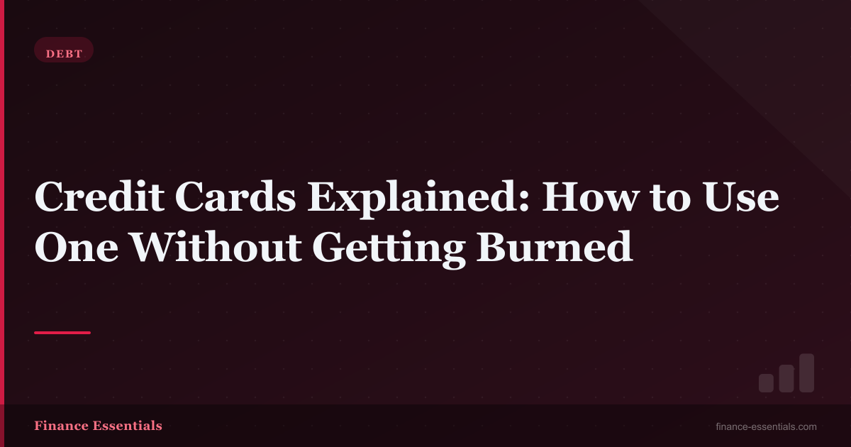 Credit Cards Explained: How to Use One Without Getting Burned