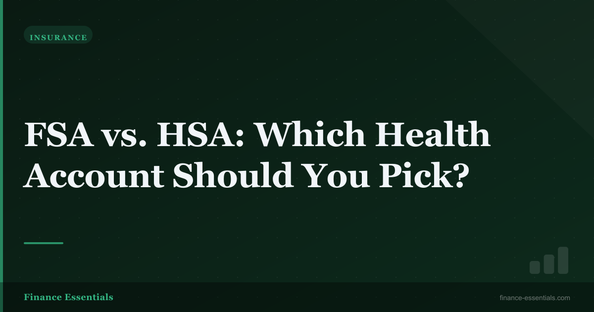 FSA vs. HSA: Which Health Account Should You Pick?