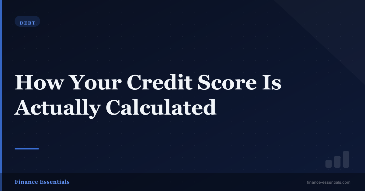 How Your Credit Score Is Actually Calculated