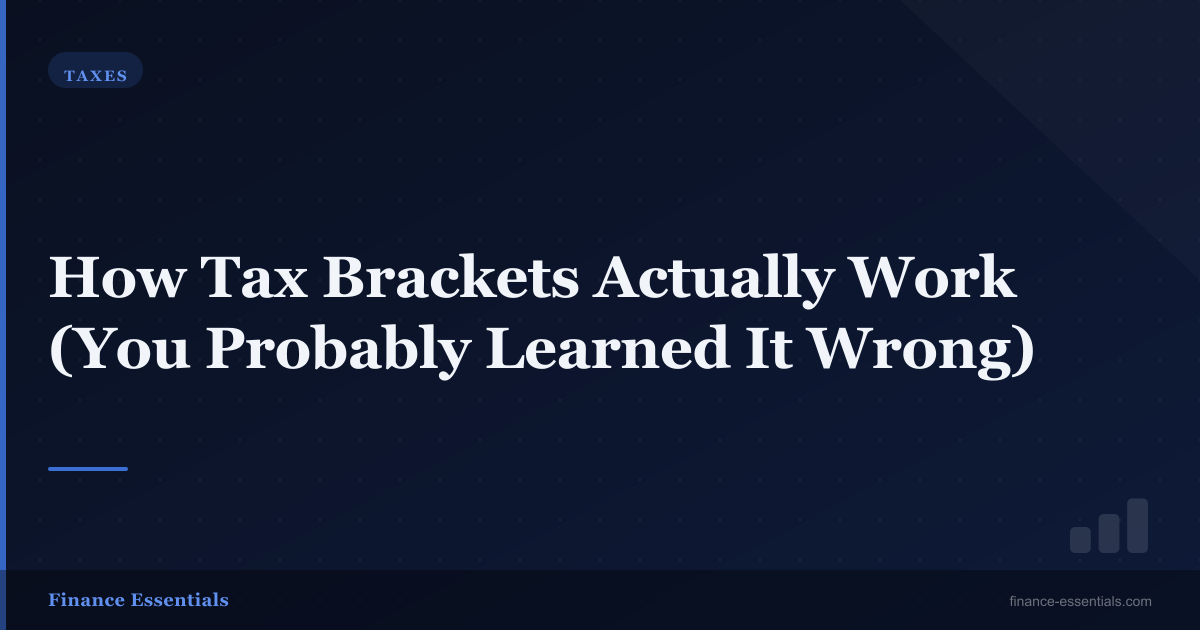 How Tax Brackets Actually Work (You Probably Learned It Wrong)