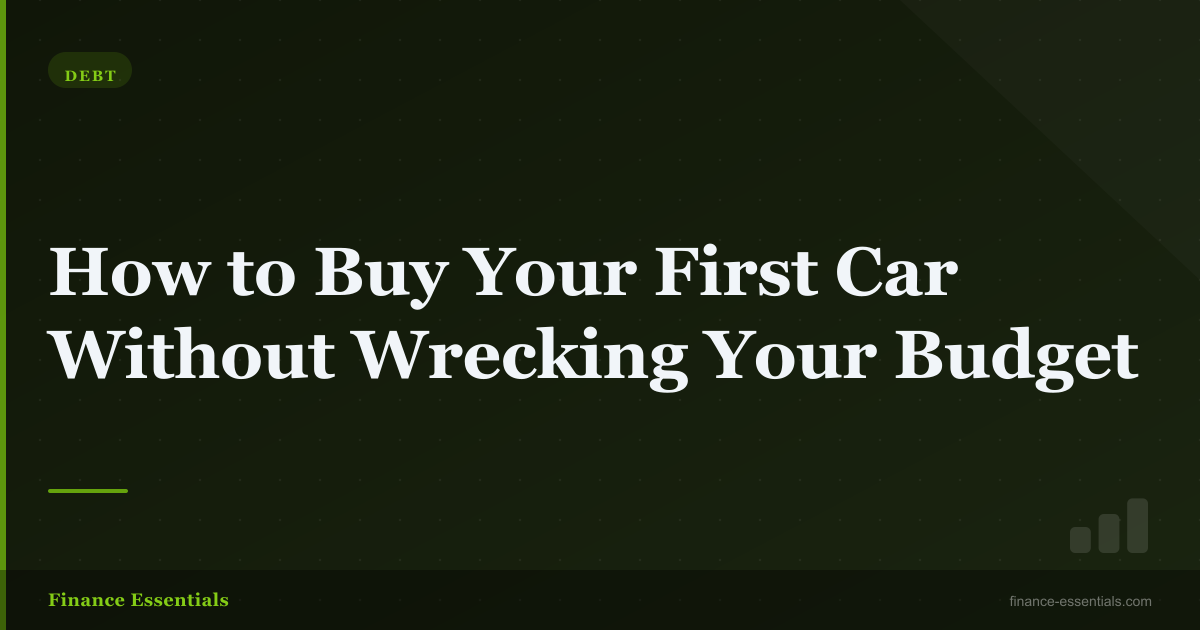How to Buy Your First Car Without Wrecking Your Budget