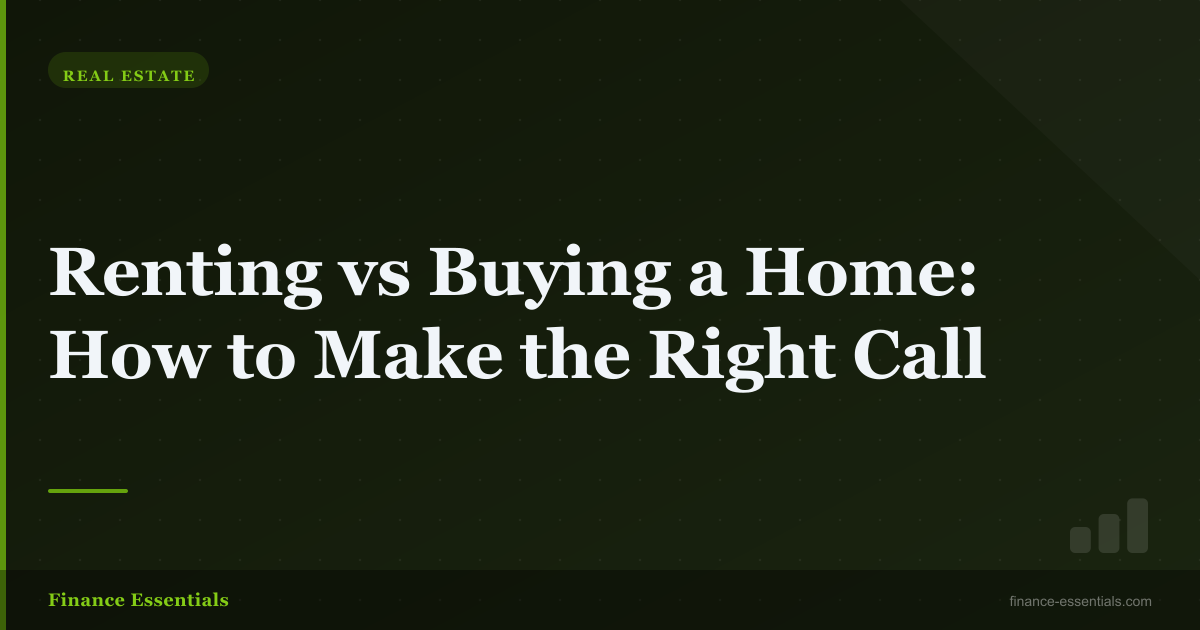 Renting vs. Buying a Home: The Real Math