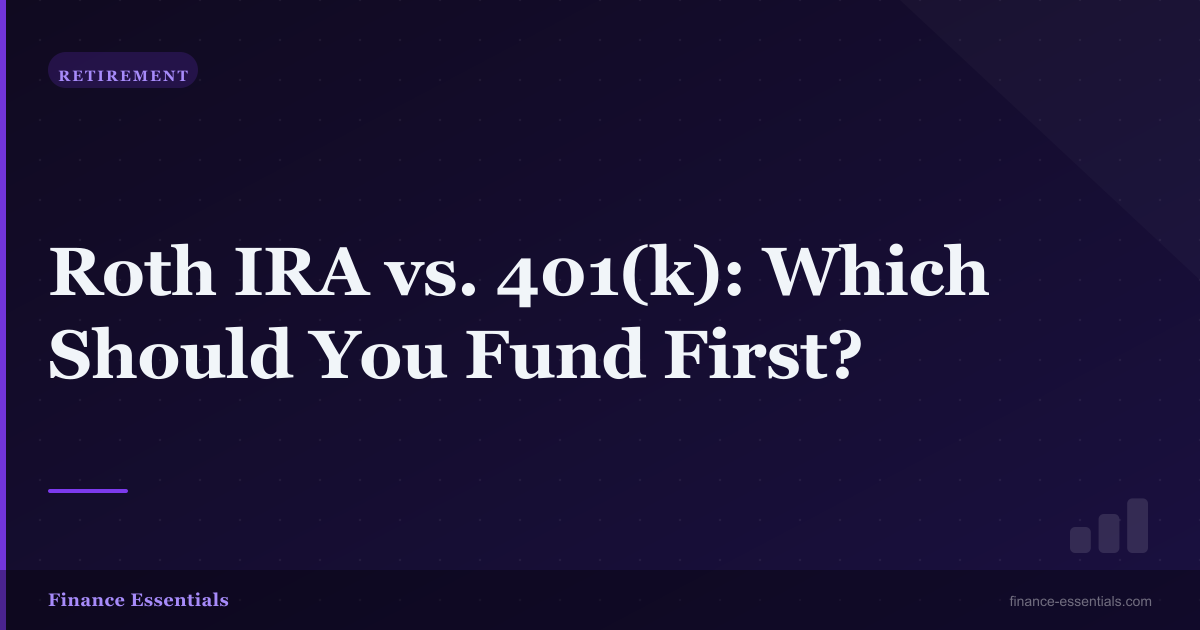 Roth IRA vs. 401(k): Which Should You Fund First?