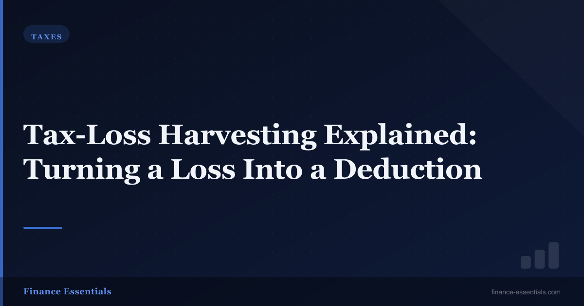 Tax-Loss Harvesting Explained: Turning a Loss Into a Deduction