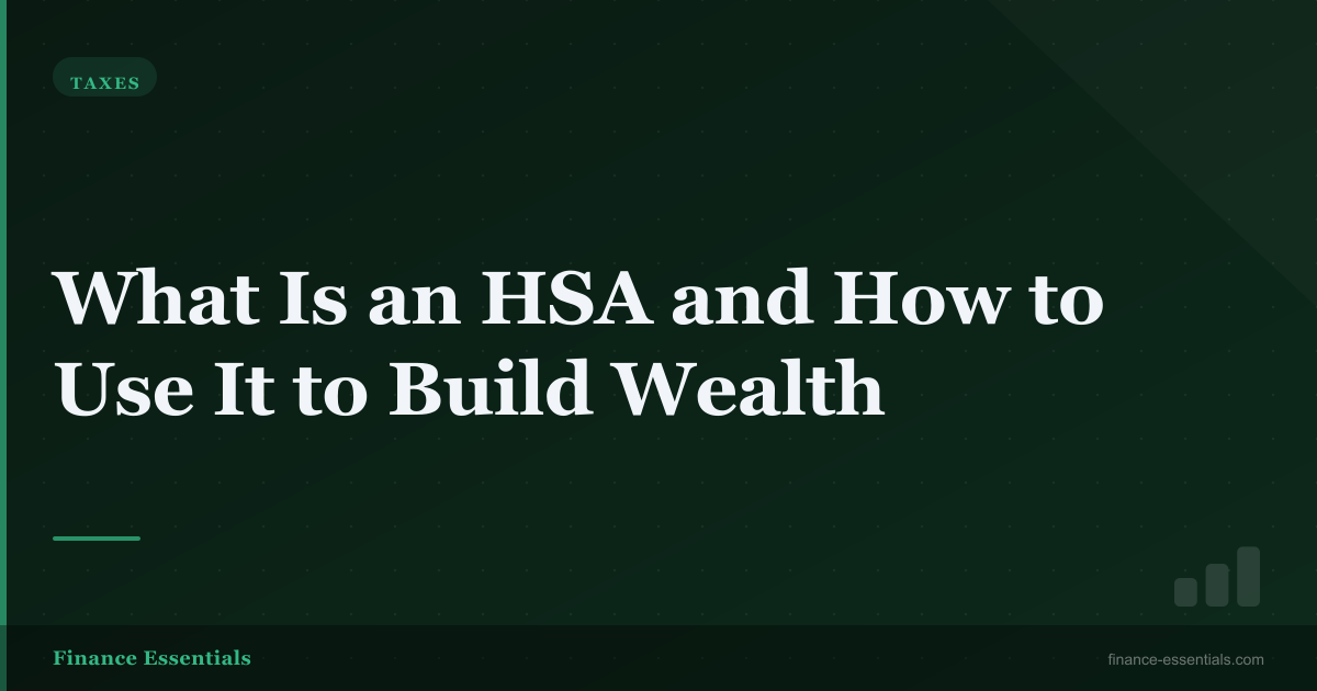 What Is an HSA and How to Use It to Build Wealth
