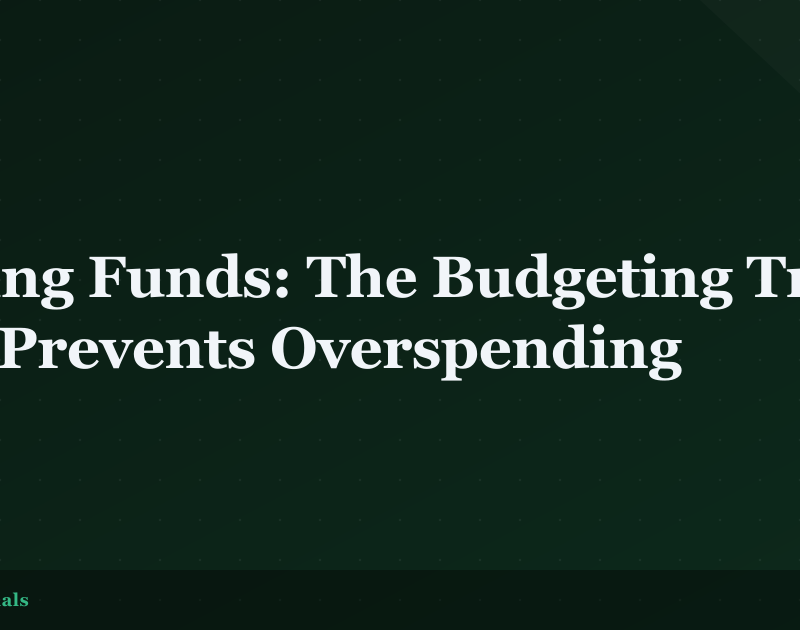 Sinking Funds: The Budgeting Trick That Prevents Overspending